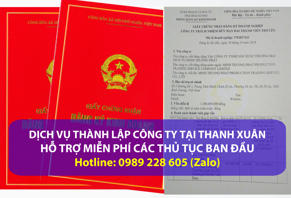 Thủ tục thành lập công ty TNHH 2 thành viên